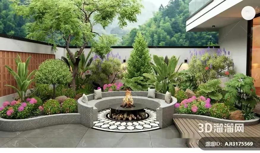 Modern Outdoor Patio 3D Model – 15288 – VRAY Render
