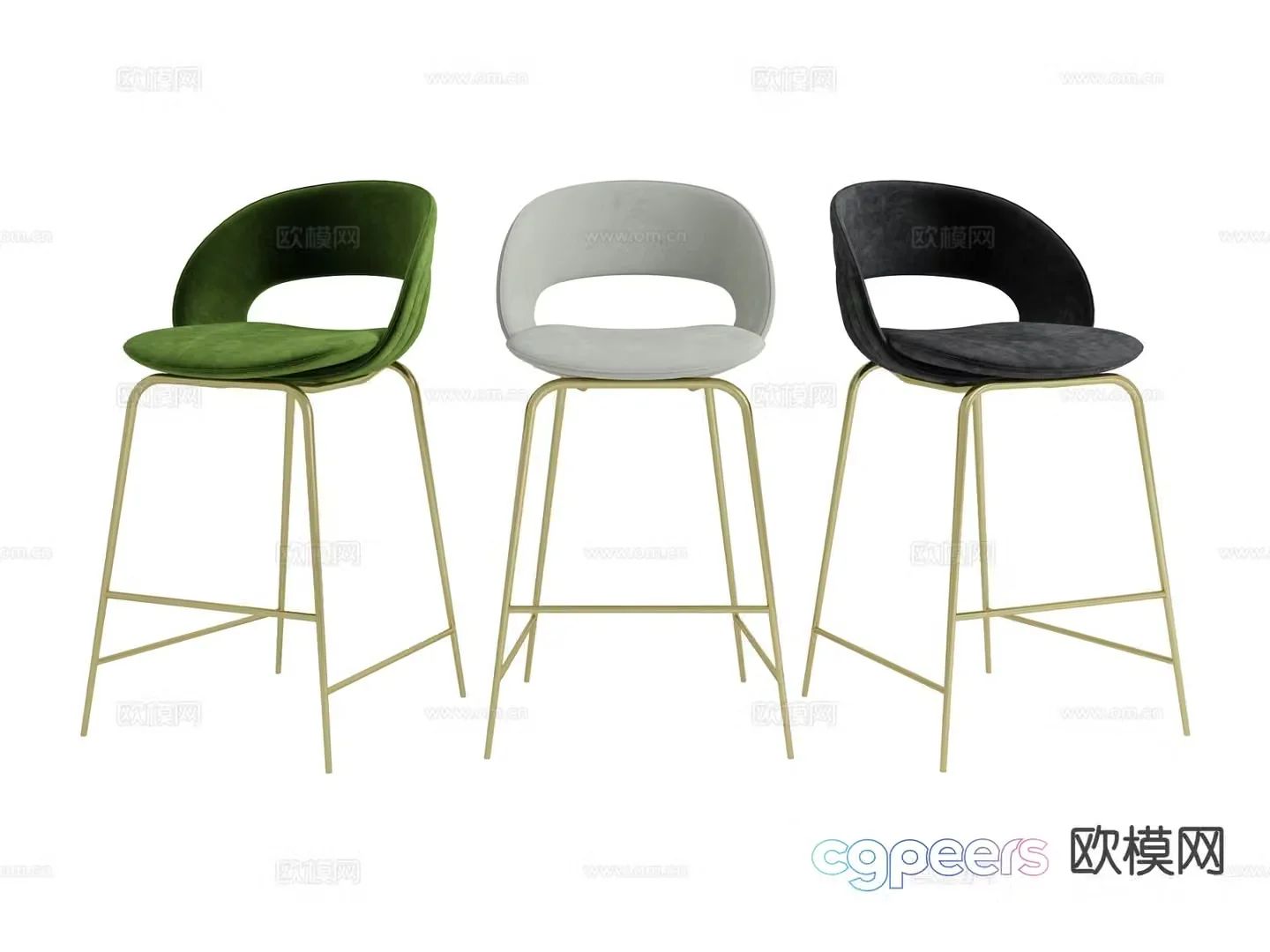 visionnaire Italian bar stool 3D model