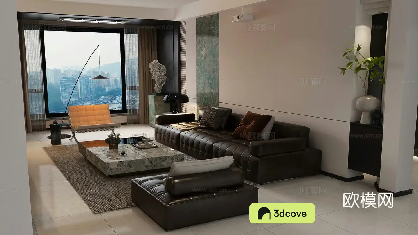 Modern Italian living room Modern Italian sofa background Modern Italian sofa combination Modern Italian sofa