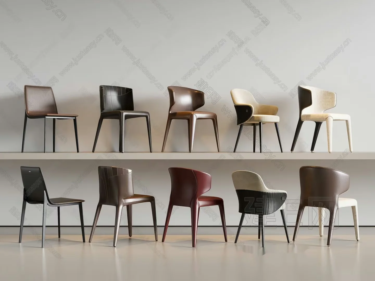 Modern Dining Chairs 3D Model – 16752 – VRAY Render