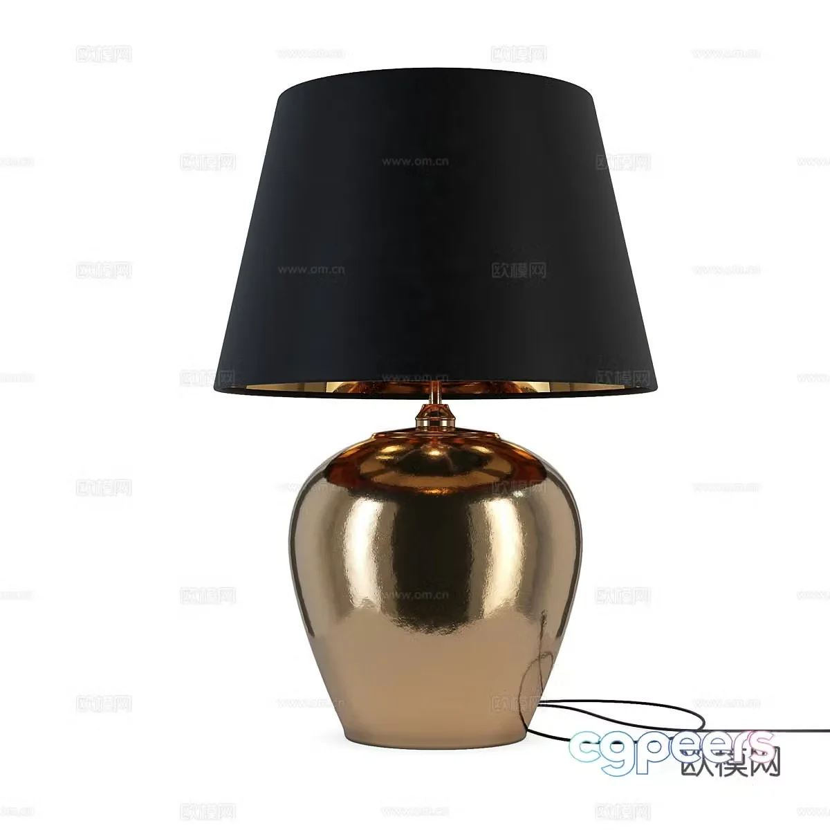 Simple European desk lamp desk lamp 3d model