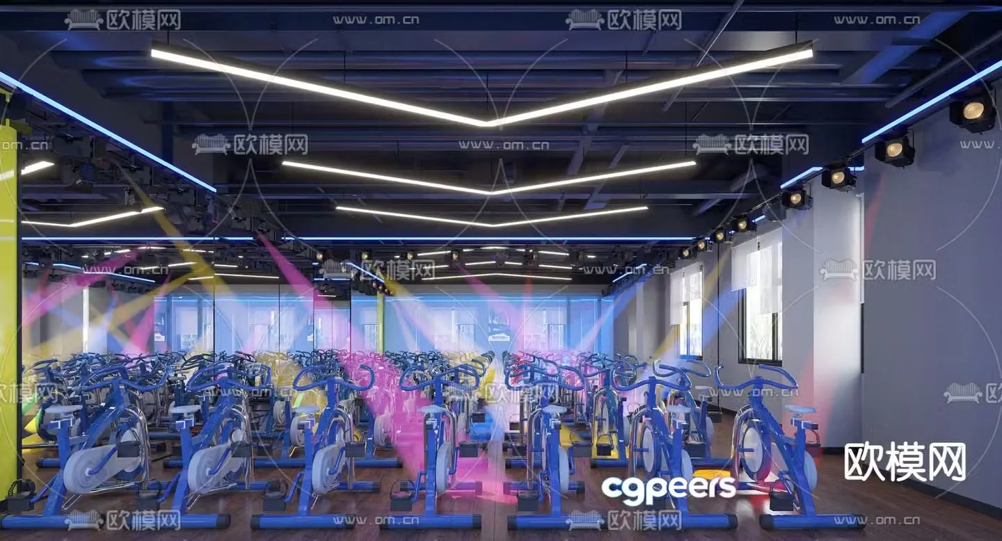 Modern gym 3d model