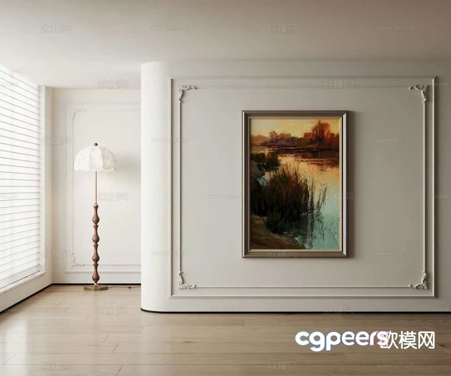 American oil painting art painting decorative painting 3d model