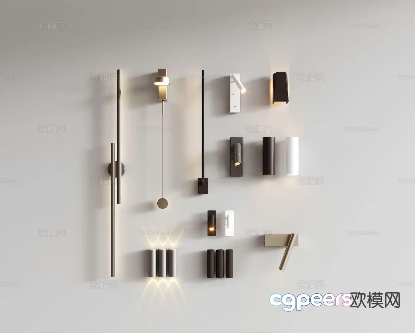 Modern wall lamp reading lamp 3d model