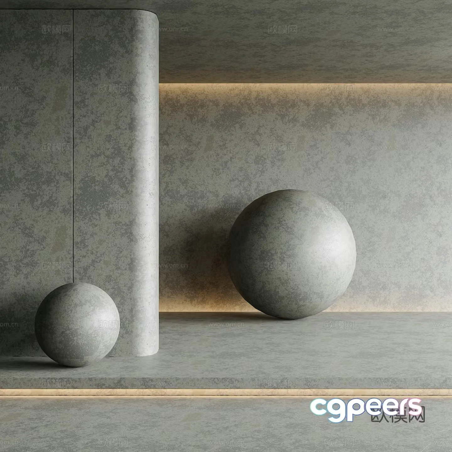 Modern cement concrete paint Cement concrete cement wall concrete wall real stone paint 3d model