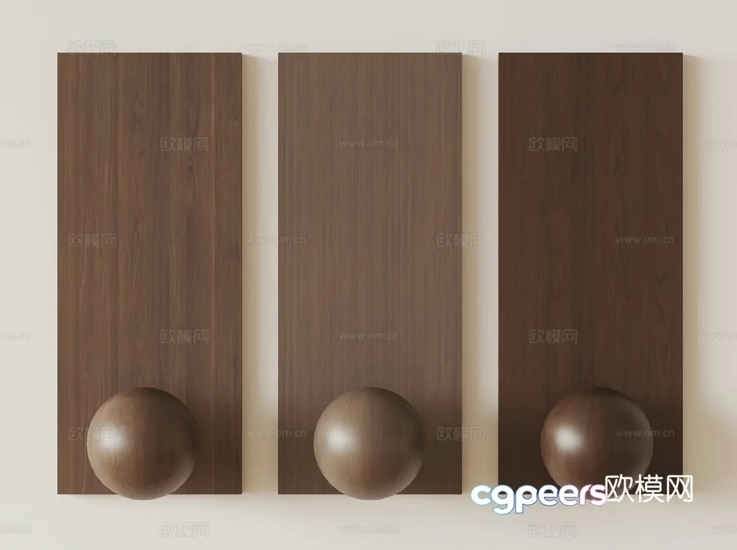 New Chinese style wainscot wood grain wood 3d model