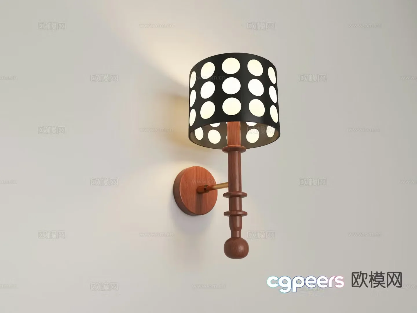 Medieval style wall lamp retro wall lamp 3d model