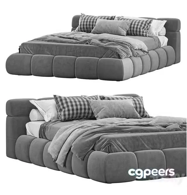 3ds Max Free – Bed Boss Dream (grey)