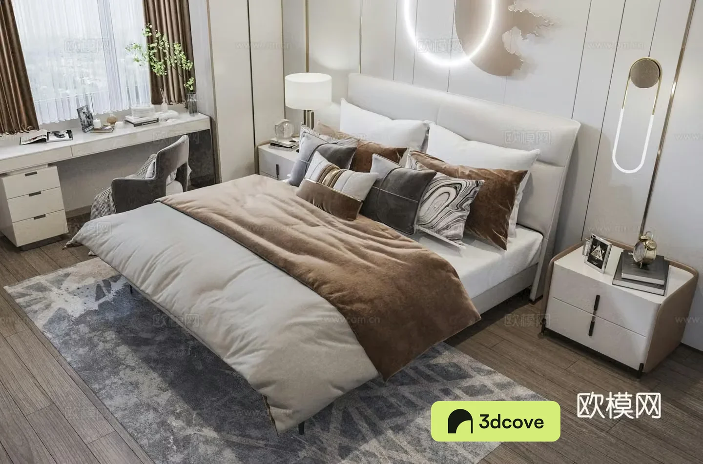 Modern double bed