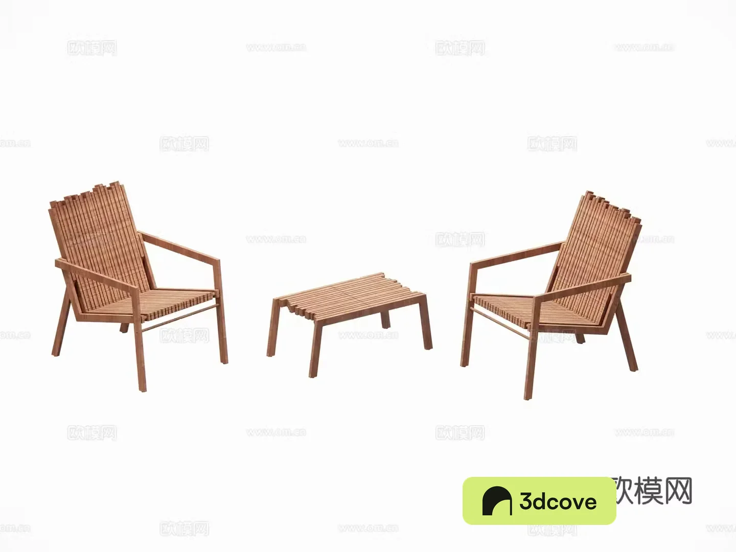 Modern outdoor courtyard garden Dining table and chairs Solid wood Teak leisure table and chairs Tea table combination