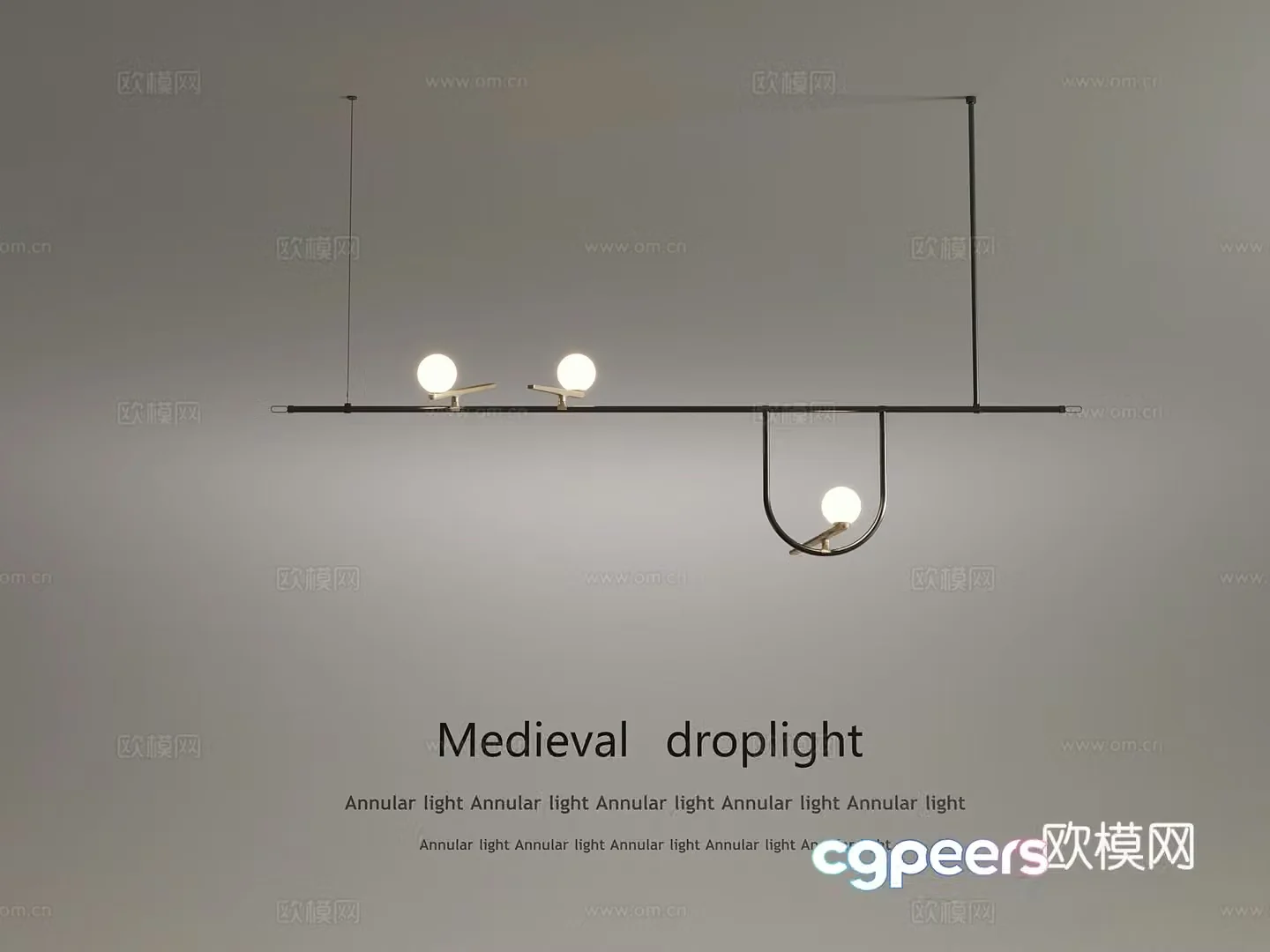 Chandelier Modern simple chandelier Decorative chandelier Restaurant chandelier 3d model