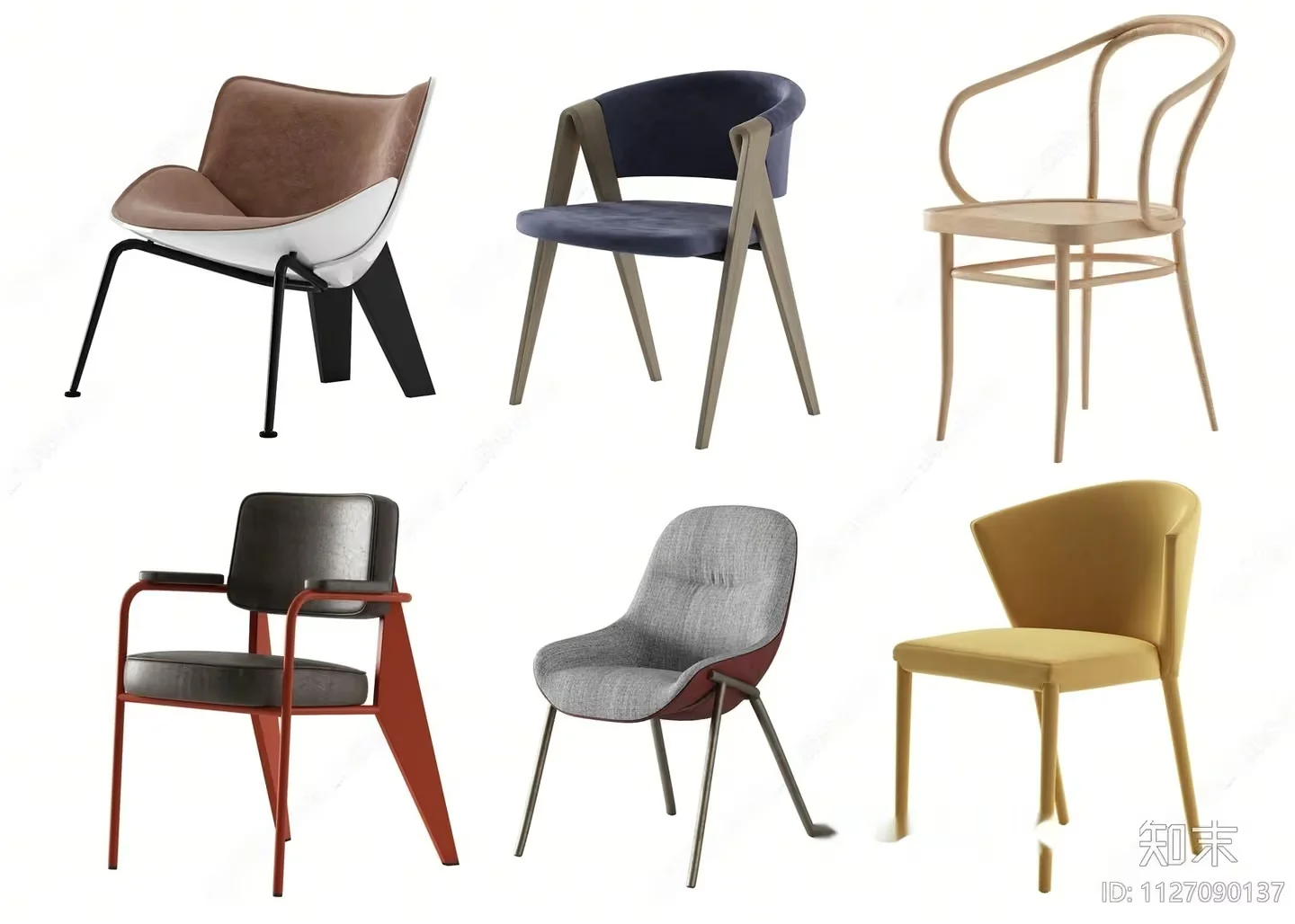 Modern Style Chairs 3D Model – 13658 – VRAY Render