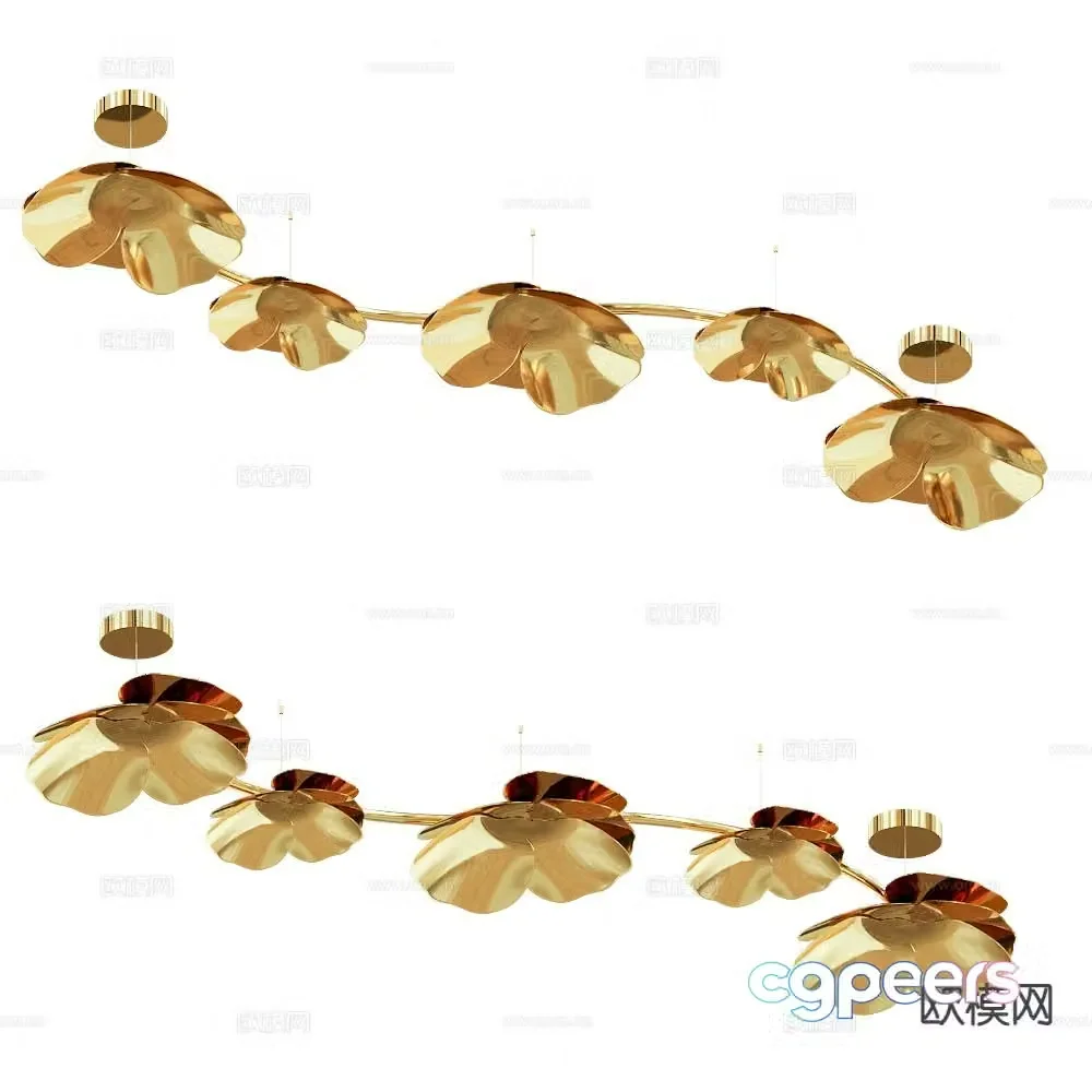 Salto flower chandelier art chandelier 3d model