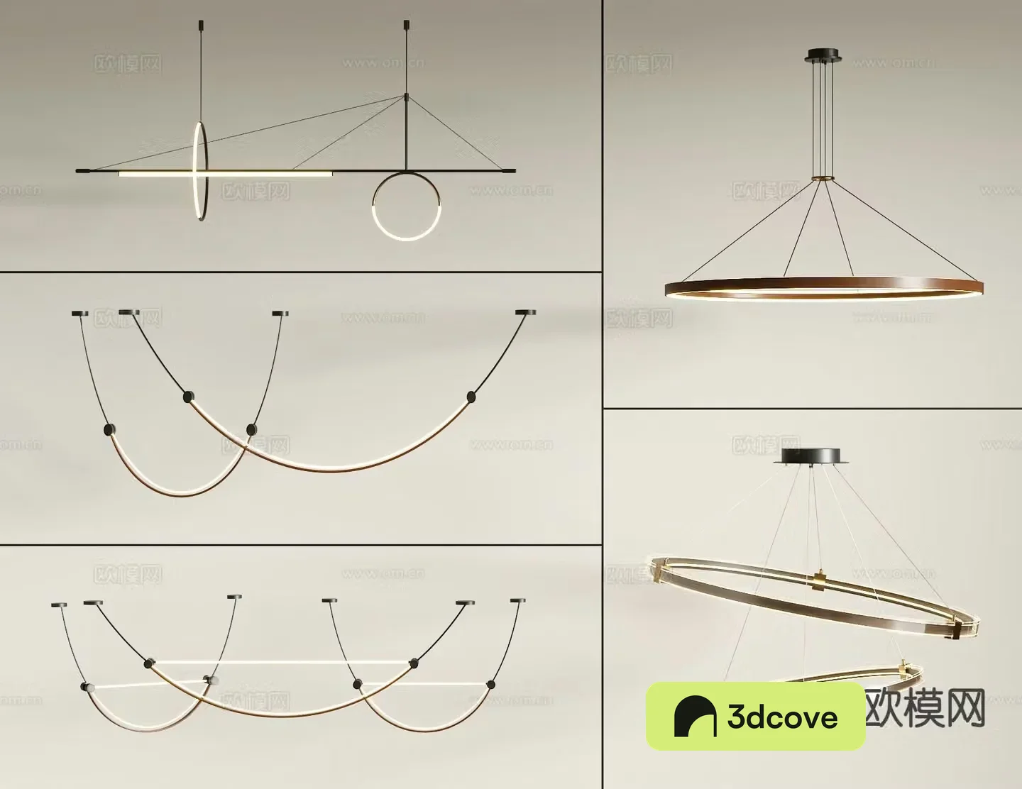 Modern metal chandelier