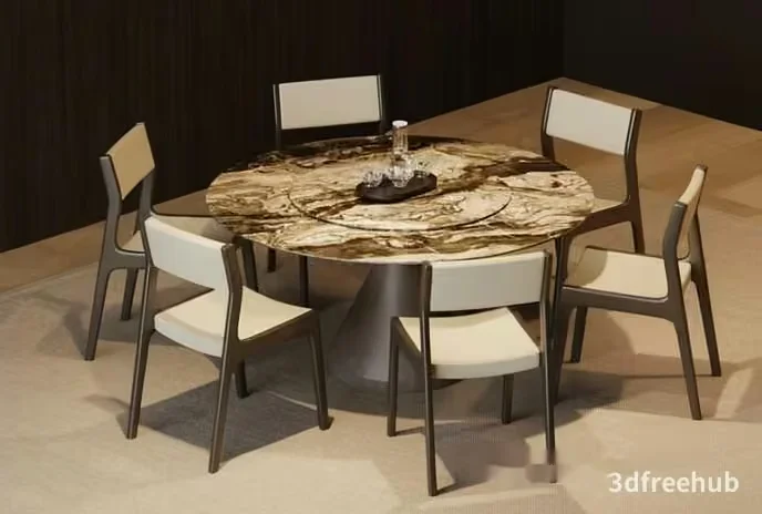 Modern Dining Room 3D Model – 19224 – VRAY Render