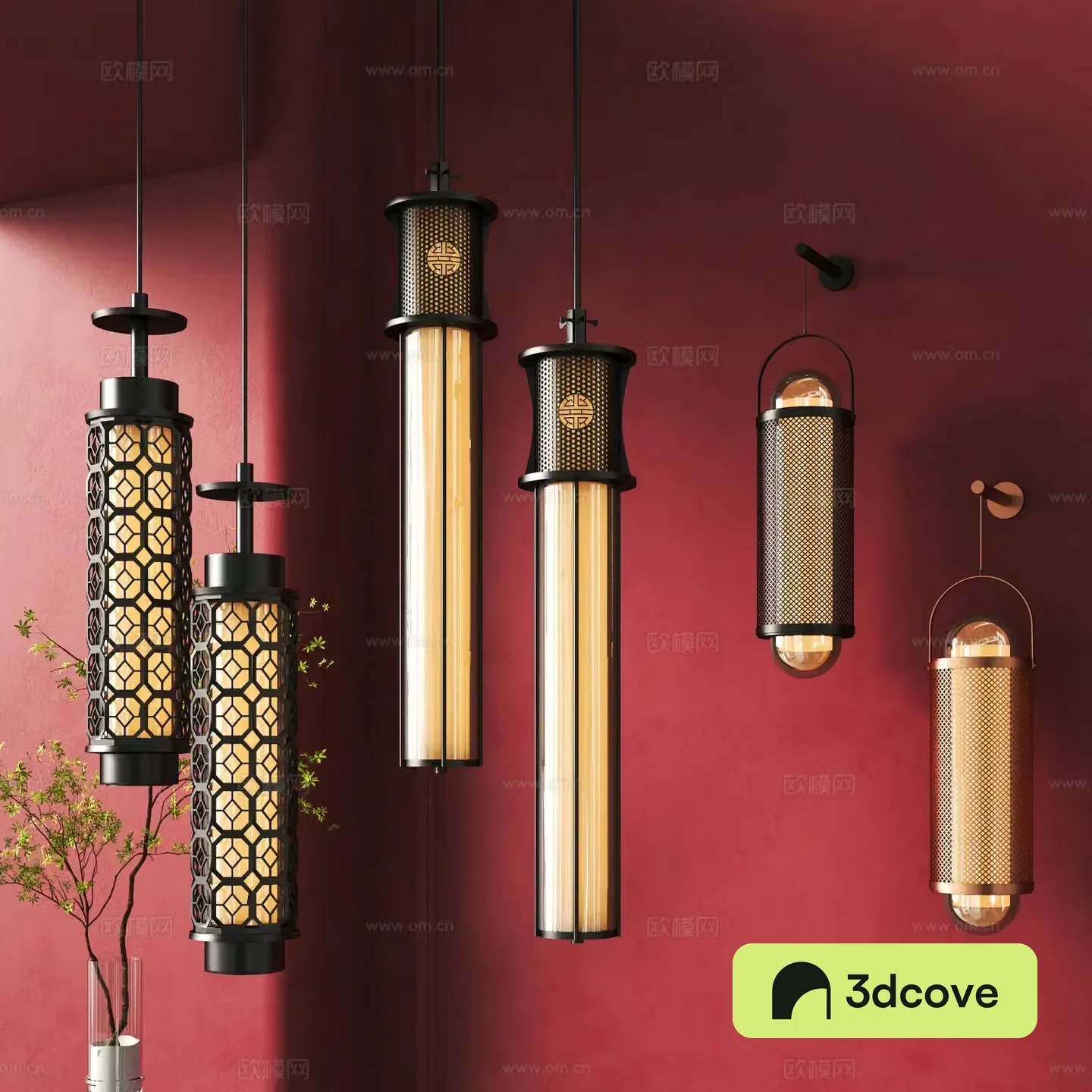 New Chinese wall lamp chandelier