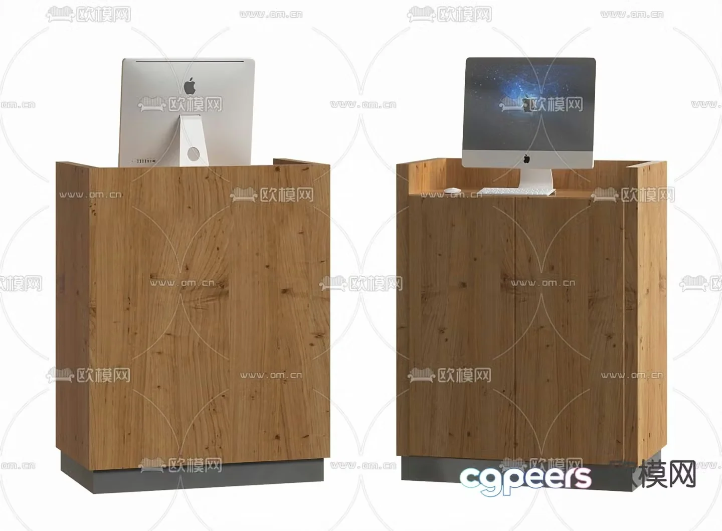 Front desk reception desk service desk 3d model
