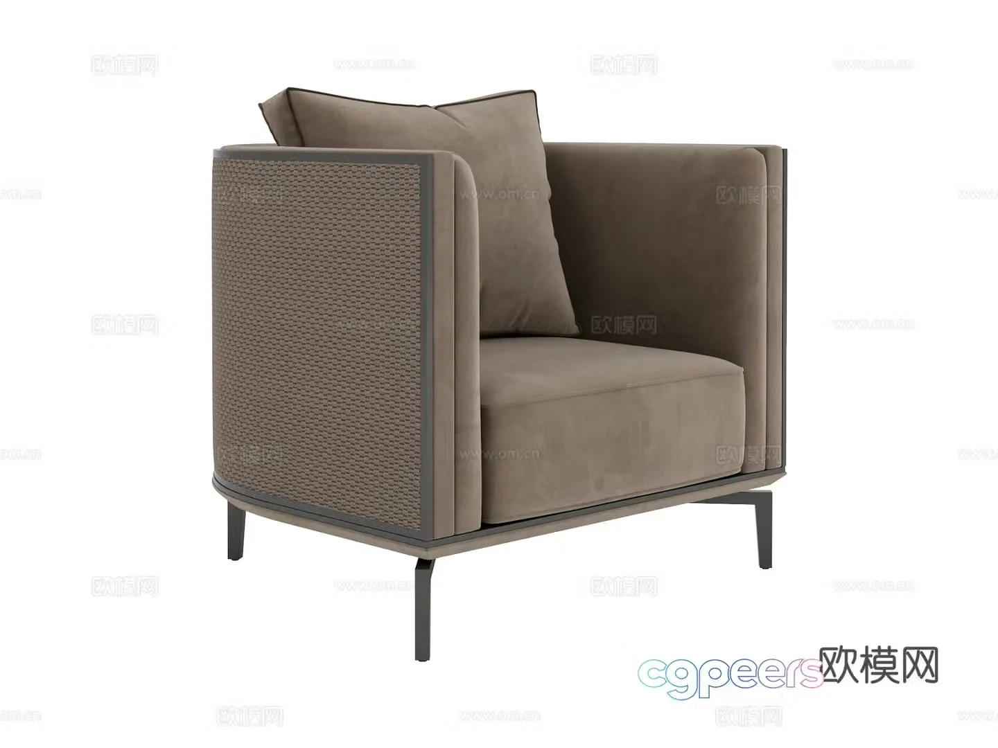 visionnaire single sofa 3d model