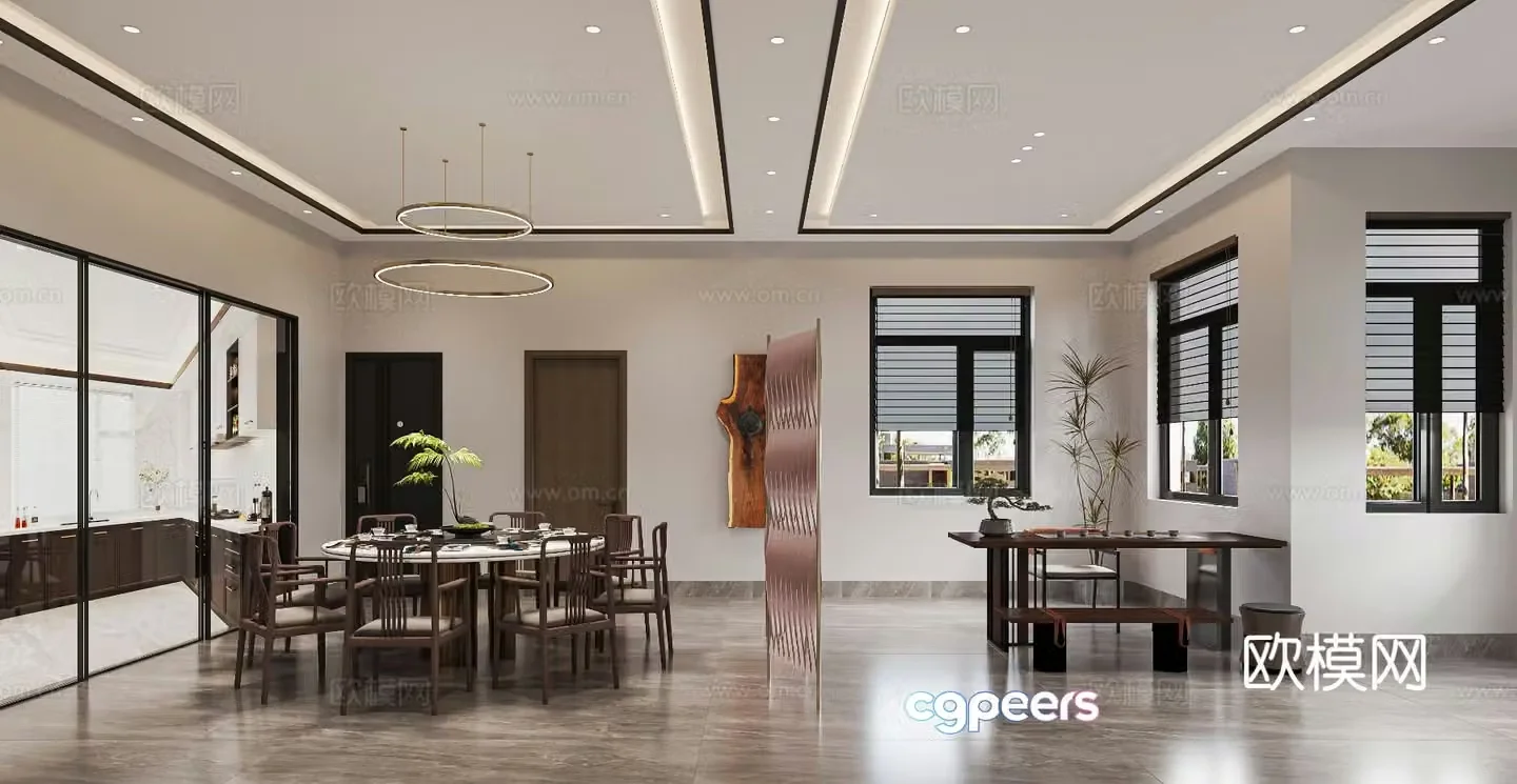 New Chinese restaurant 3d model