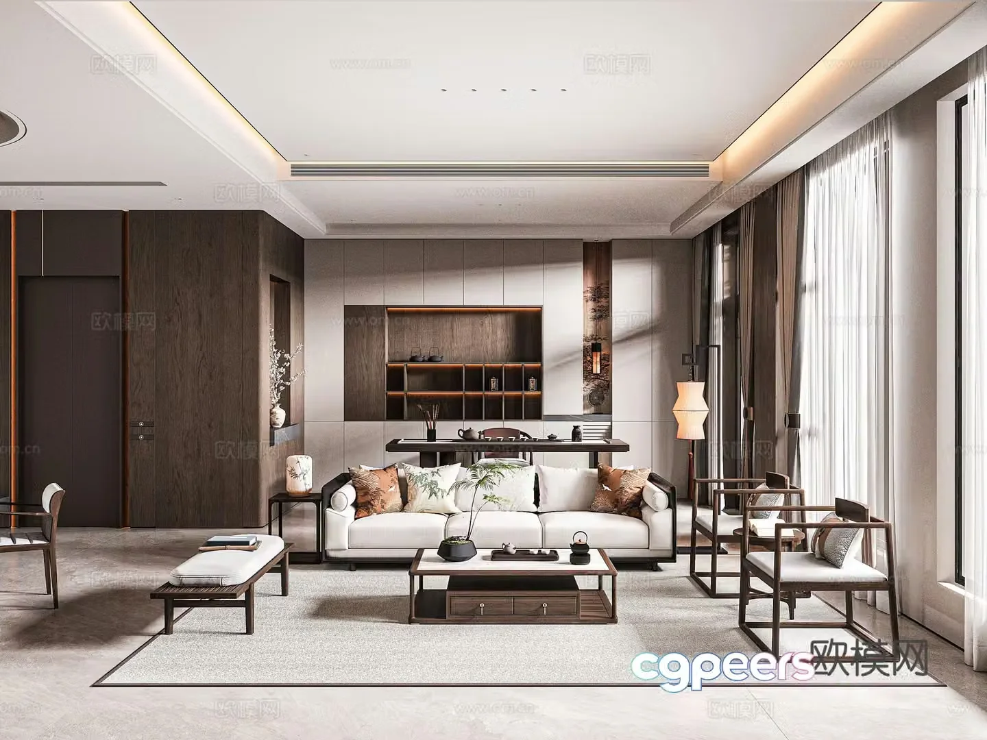 New Chinese living room 3D model