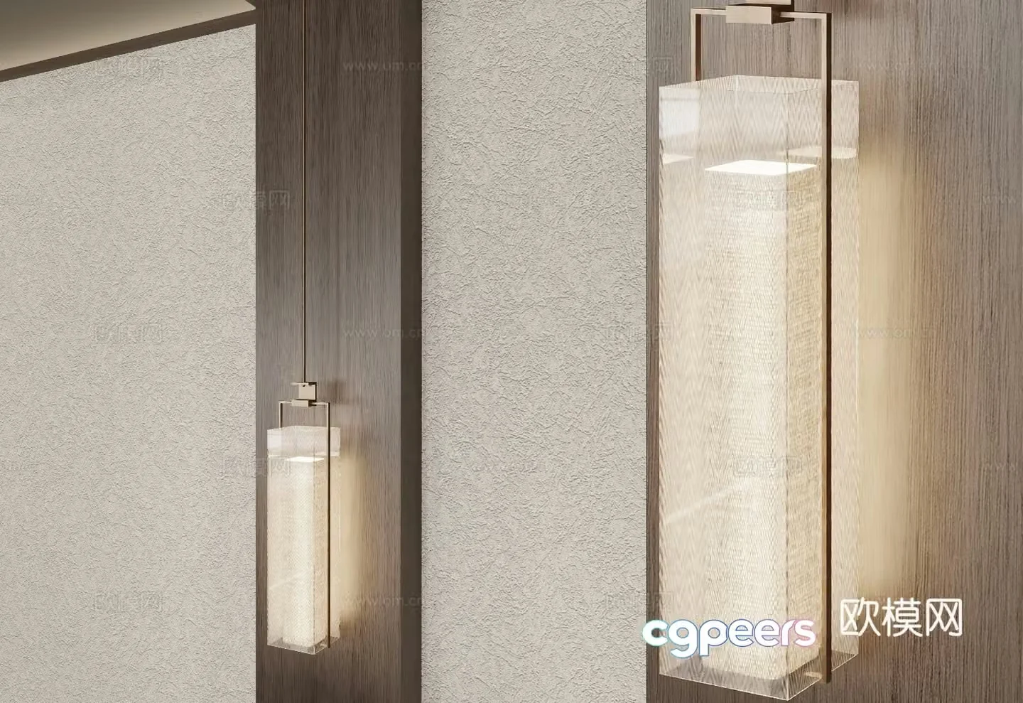 Modern metal decorative wall light 3d model