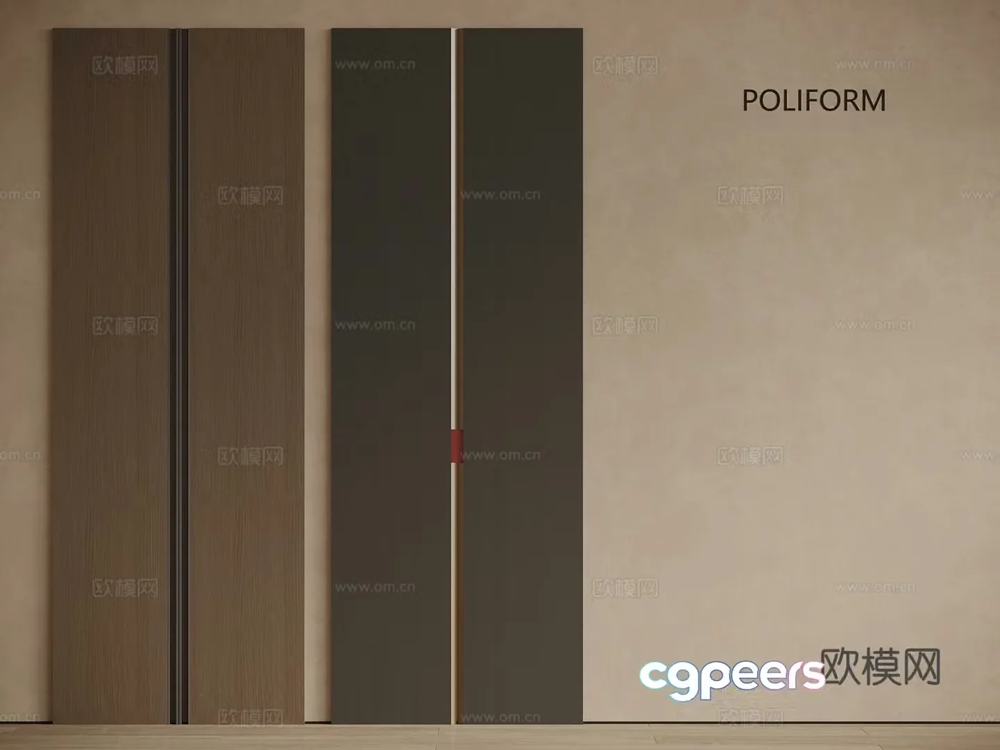 Modern Wasabi Cabinet Door Door Panel Wardrobe Door Cabinet Door Wine Cabinet Door Shoe Cabinet Door 3D Model