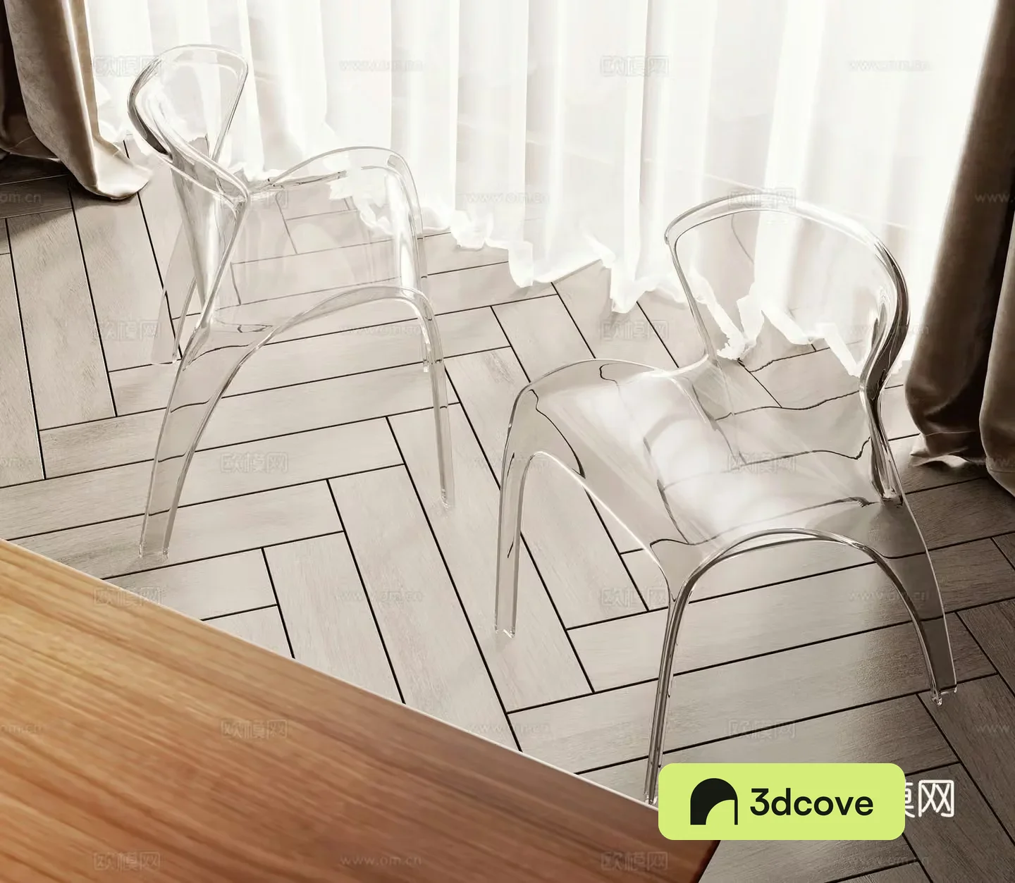 Modern acrylic chair transparent leisure chair