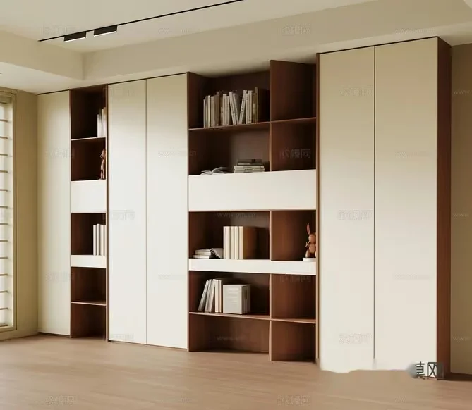 Modern Bookshelves 3D Model – 13932 – VRAY Render