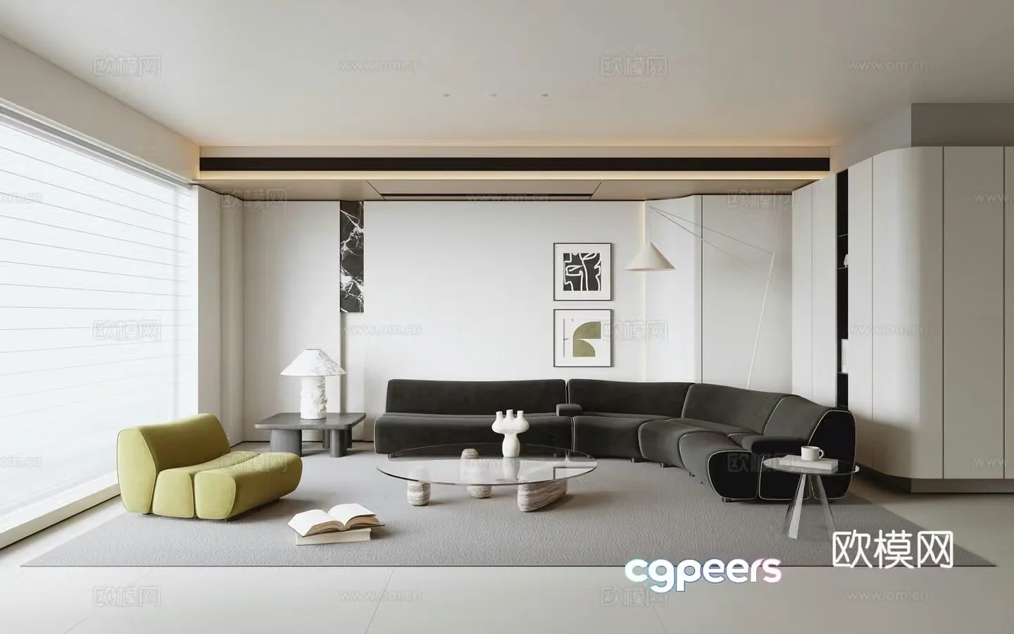 Modern living room 3d model