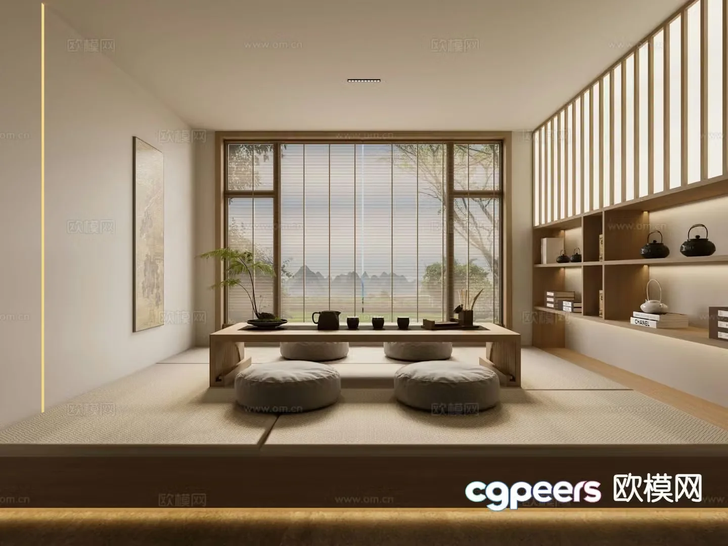 New Chinese tea room 3d model
