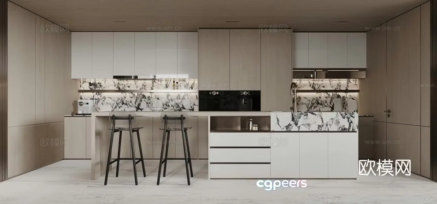 Modern kitchen 3d model