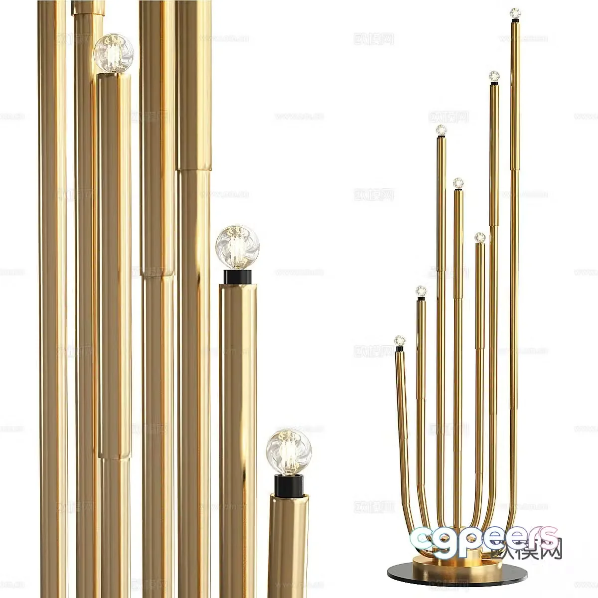Modern light luxury floor lamp 3d model