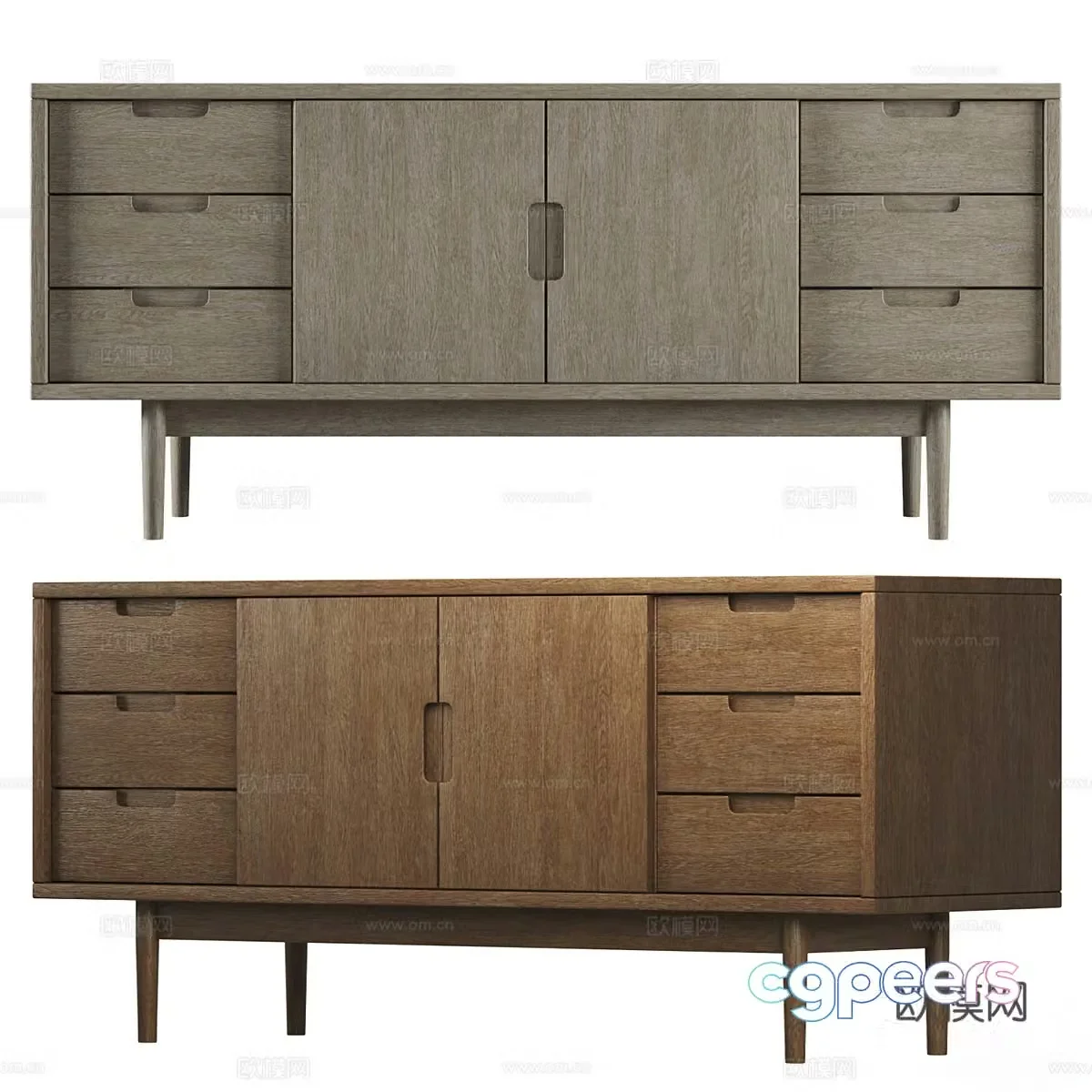 3d model of chest of drawers