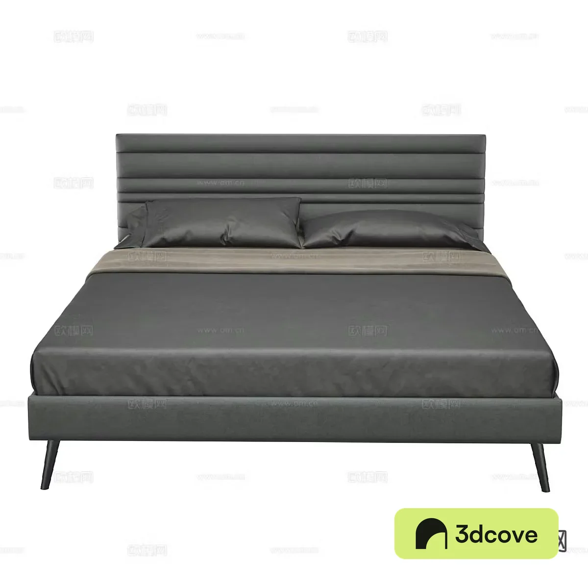 Modern minimalist double bed