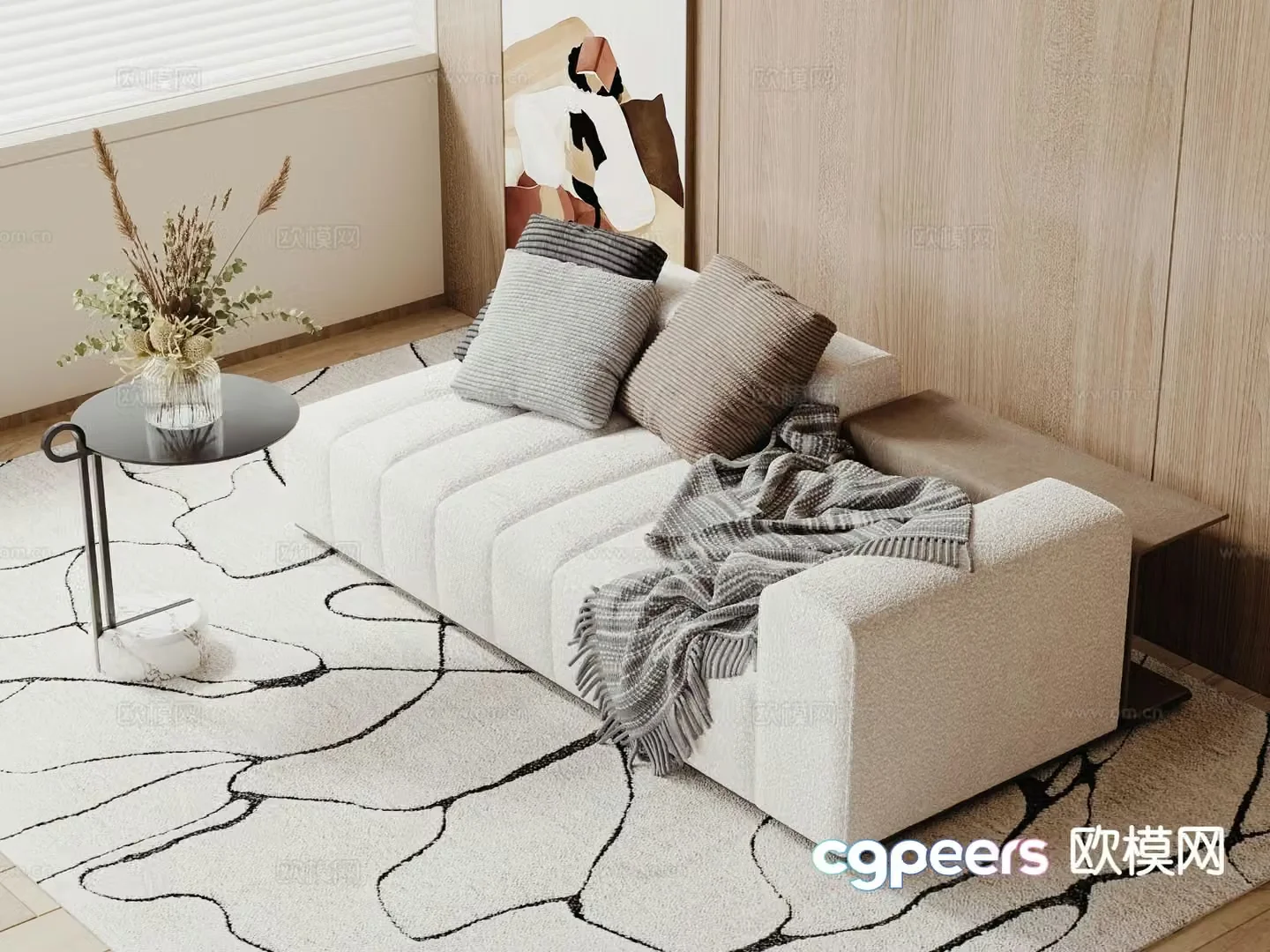 Modern leisure sofa 3d model