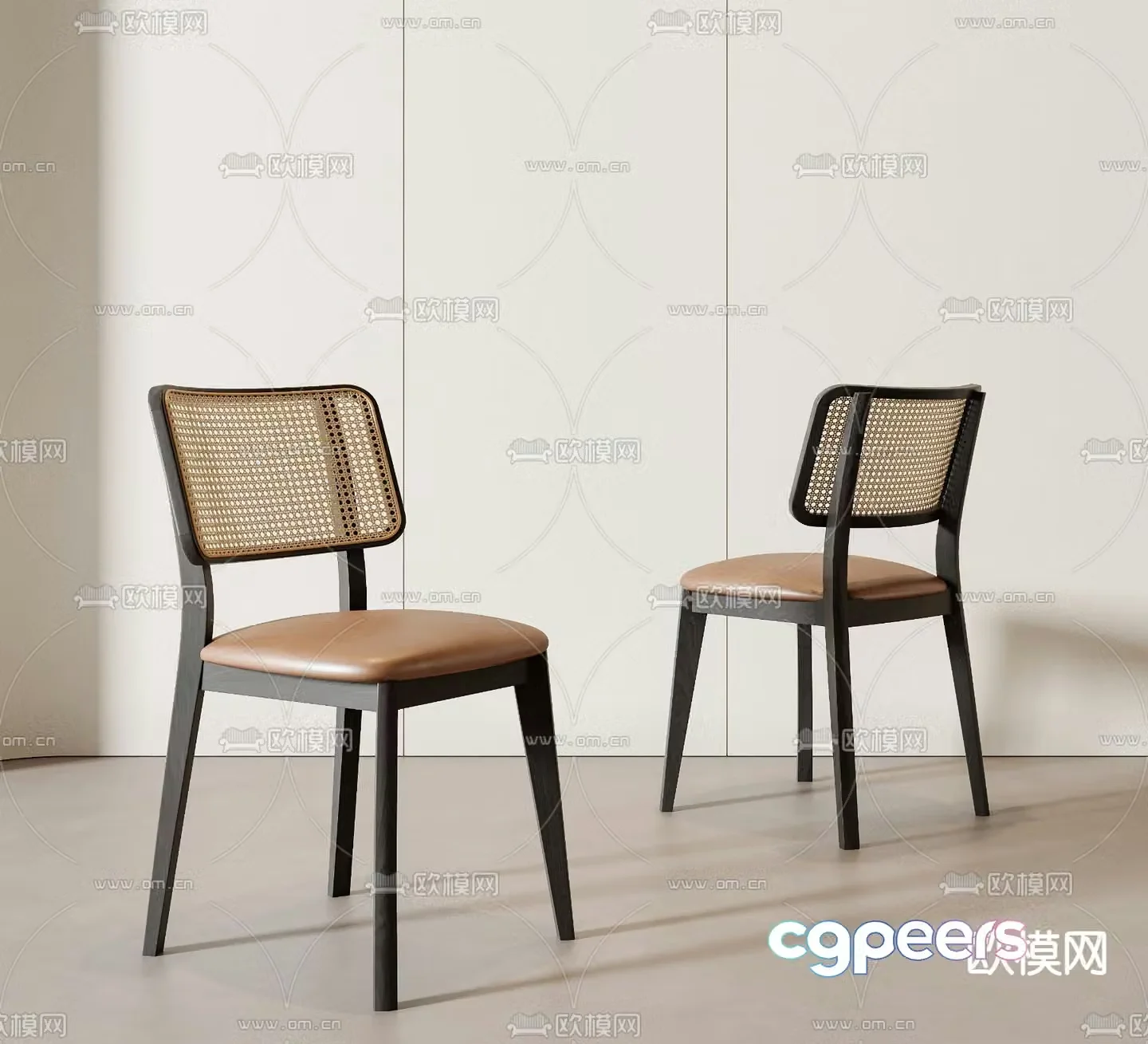 Medieval style dining chair 3d model