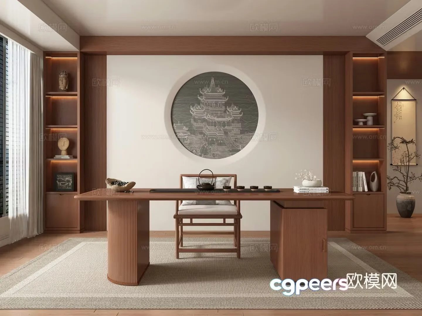 New Chinese tea room 3D model