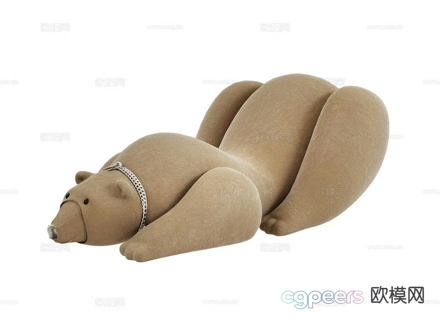 visionnaire polar bear sofa leisure sofa 3d model