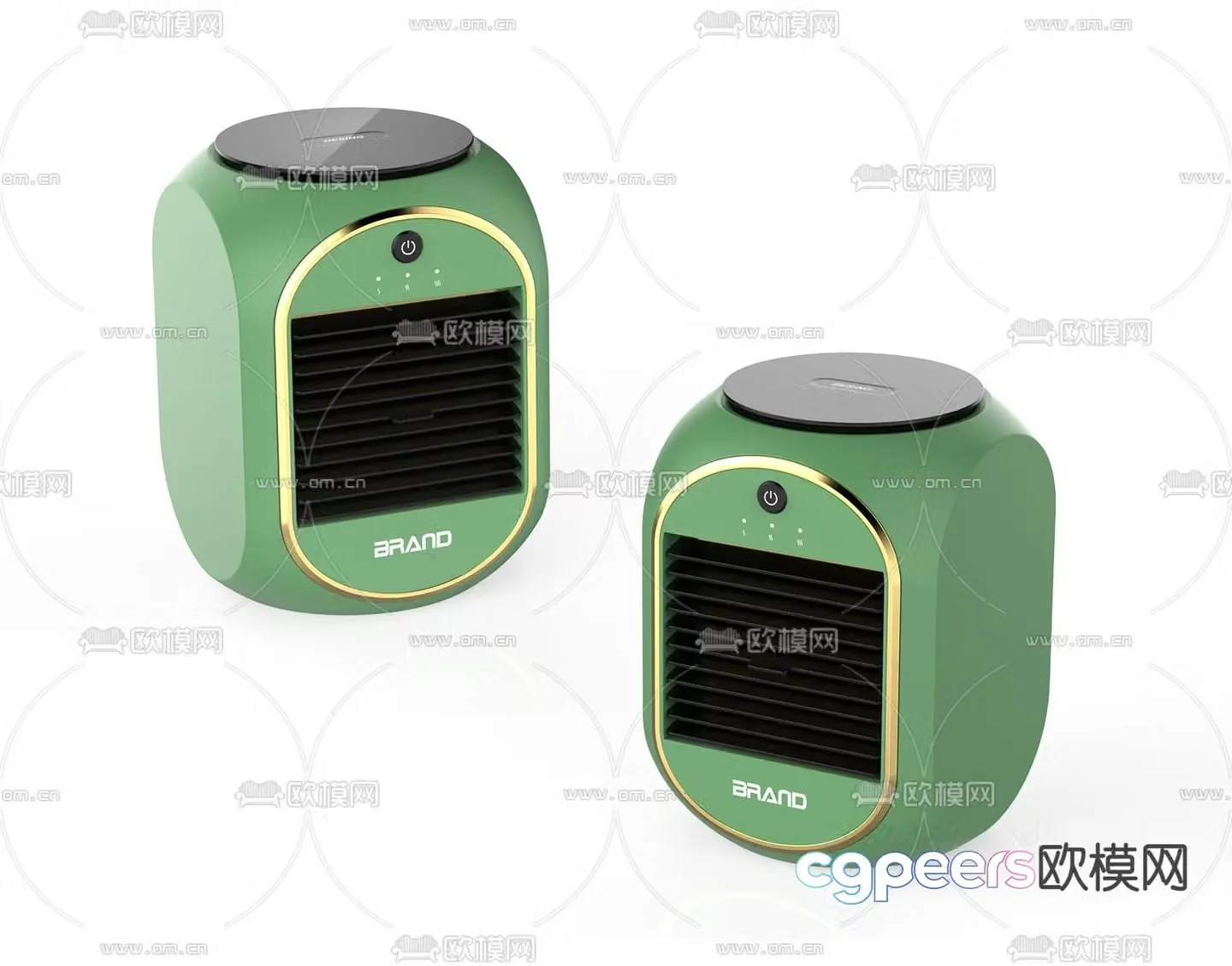 Modern desktop small fan 3d model