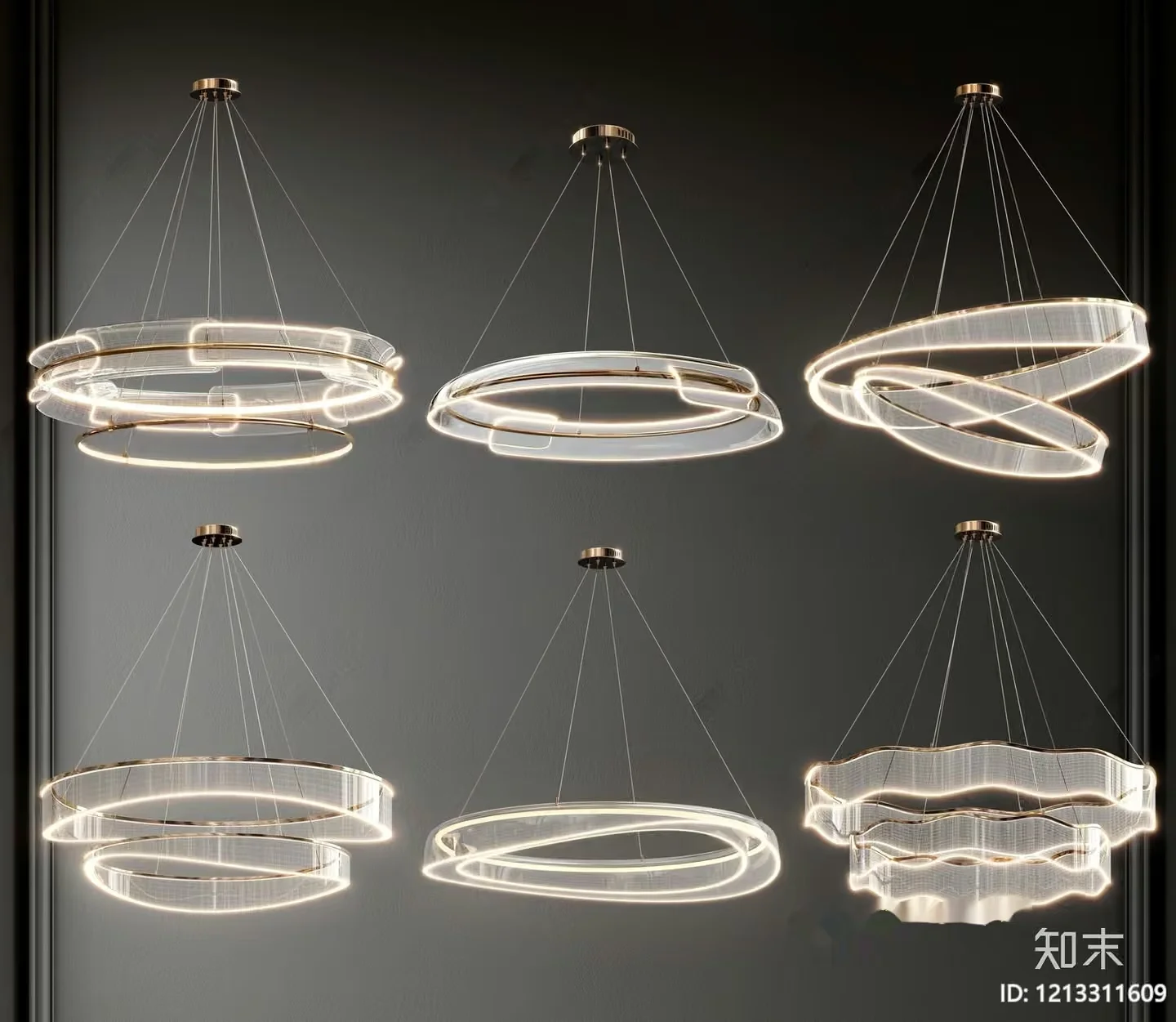 Modern Led Light Fixtures 3D Model – 21670 – VRAY Render