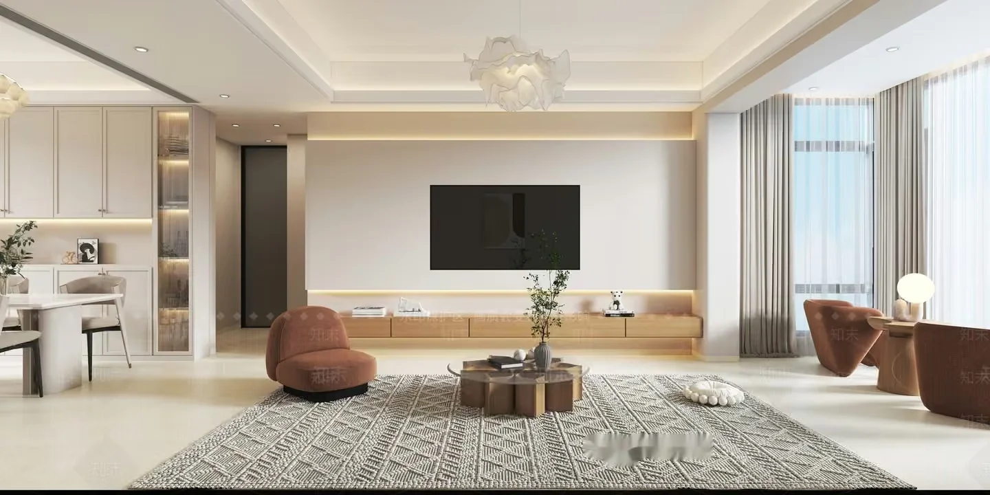 Modern Living Room 3D Model – 20415 – VRAY Render