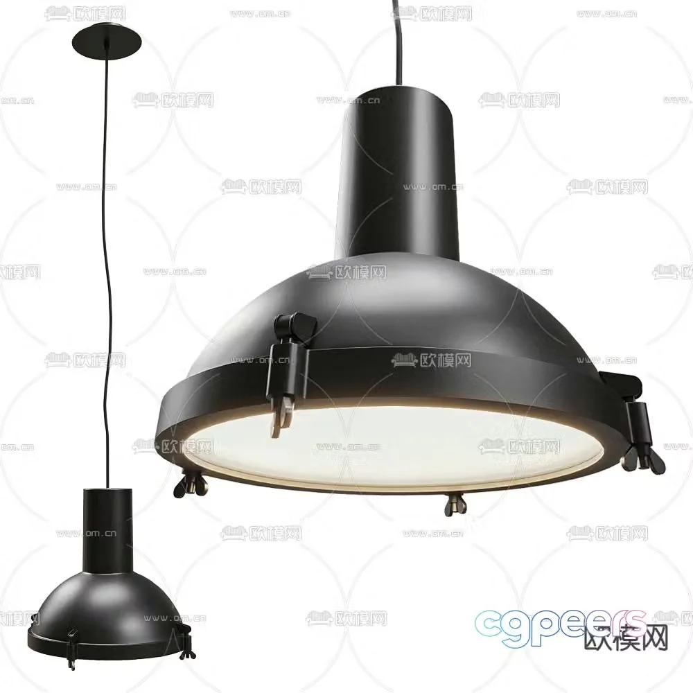 Nemo Industrial Style Chandelier 3D Model