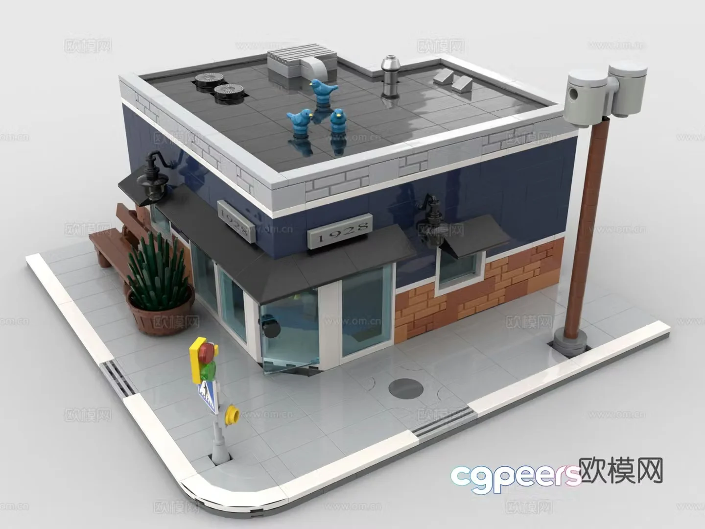 LEGO LEGO toys building block store building shop house 3d model