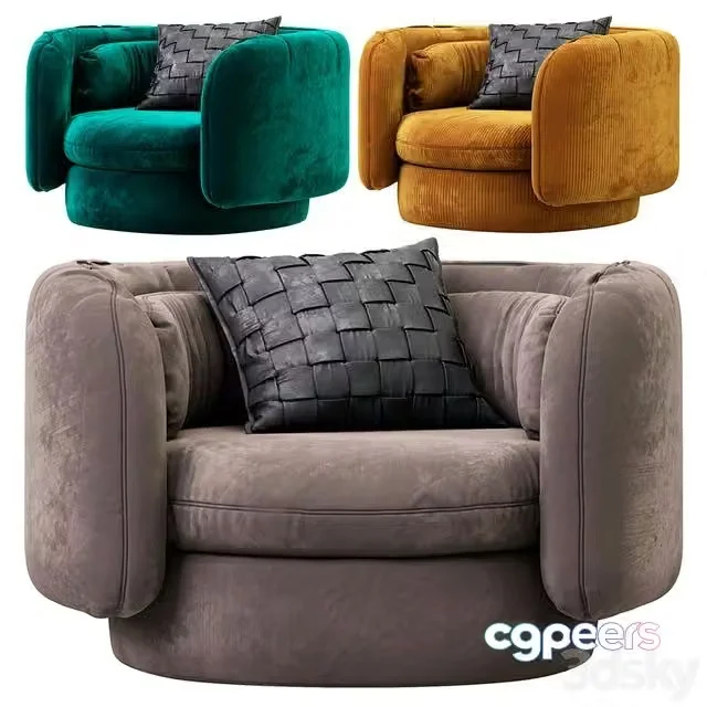 3ds Max Free – Group armchair Philippe Malouin for SCP (several colors)