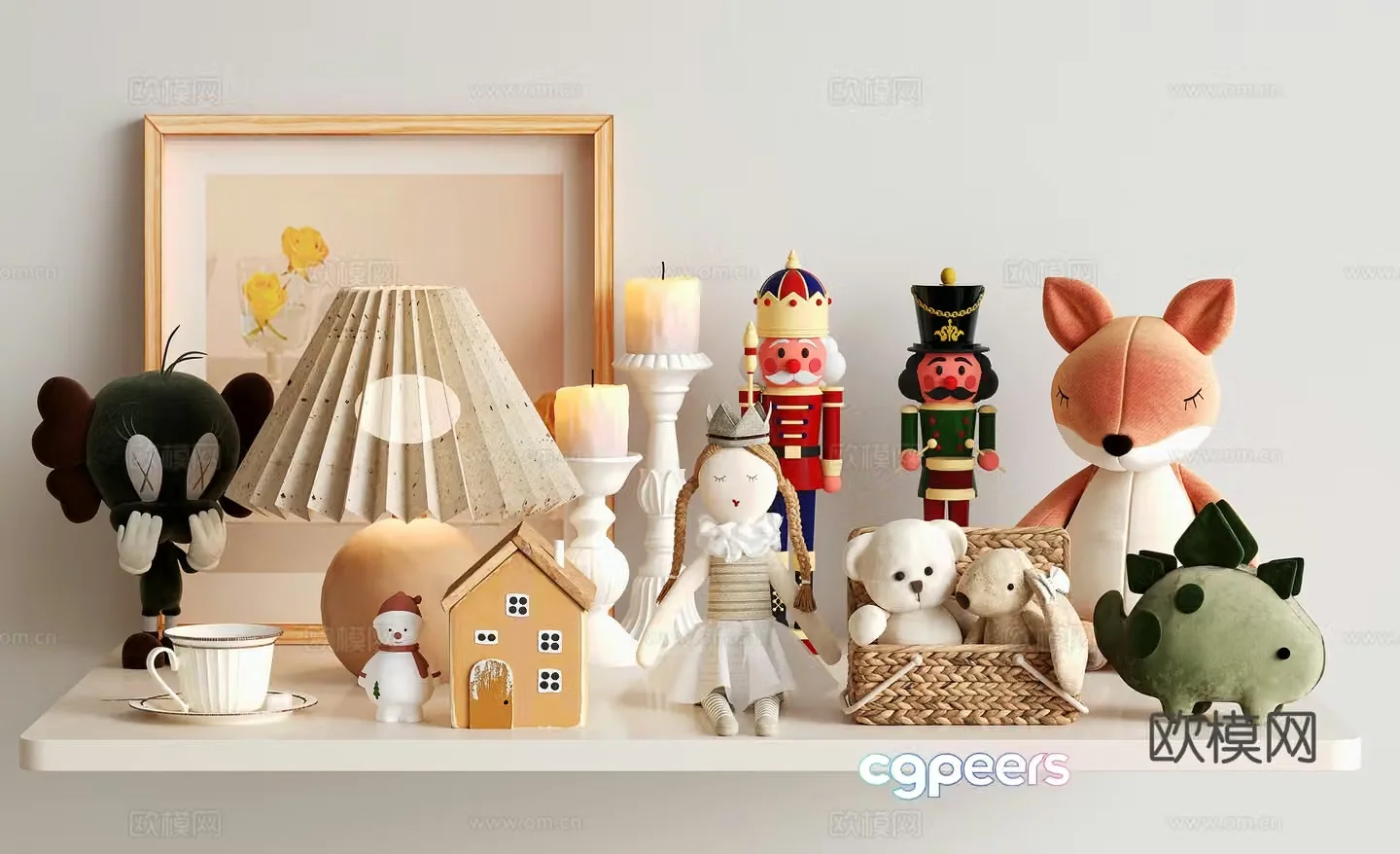 Modern jewelry ornaments toys doll 3d model
