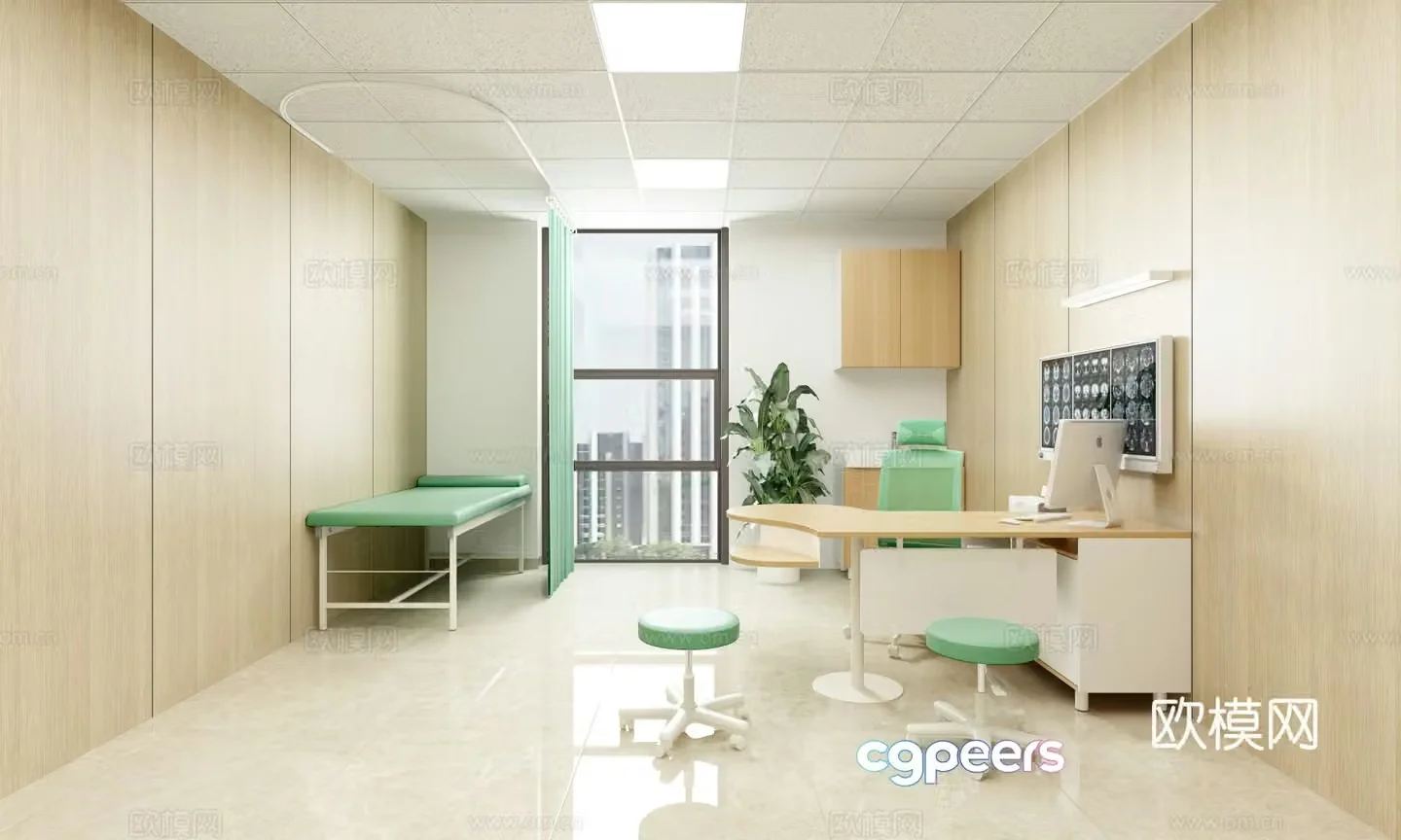 Modern clinic 3d model