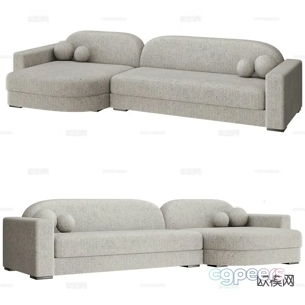 Modernature modern multi-seater sofa 3d model