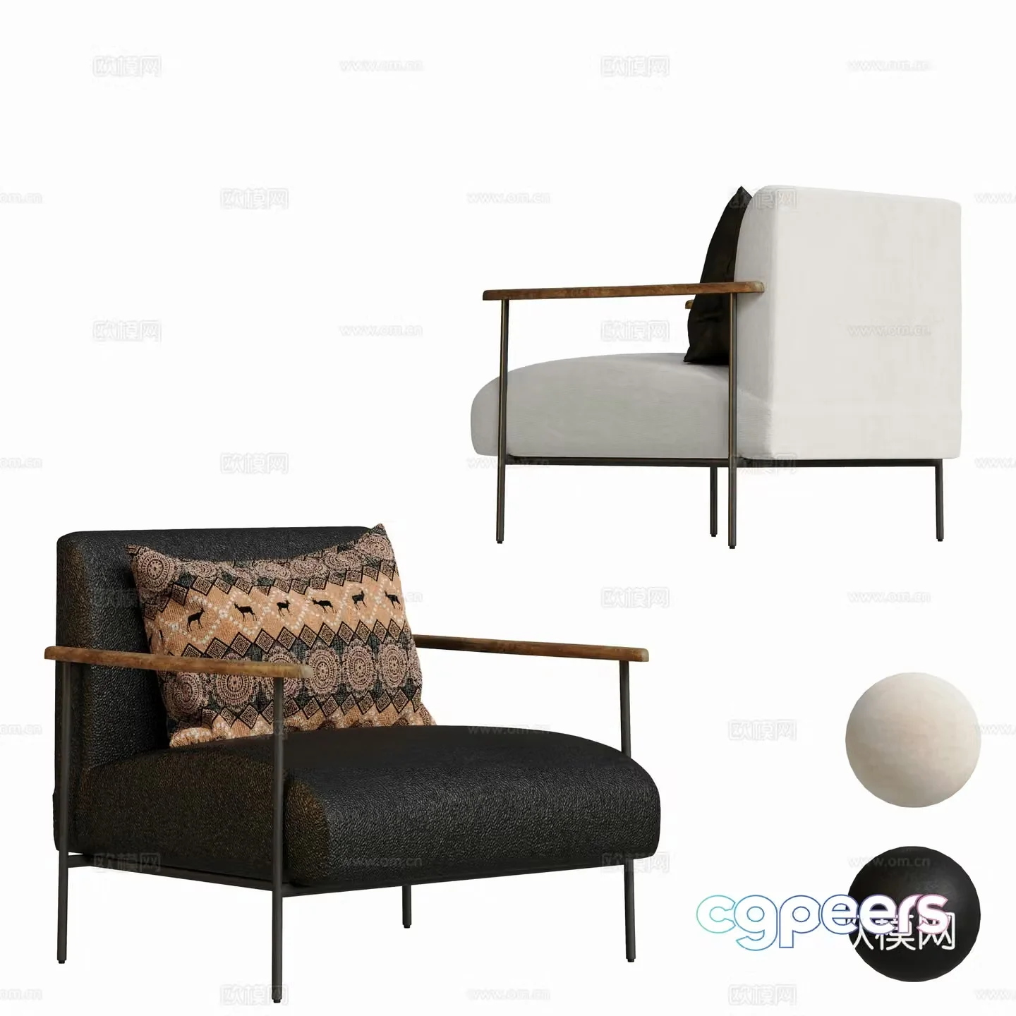 Modern lounge chair 3d model