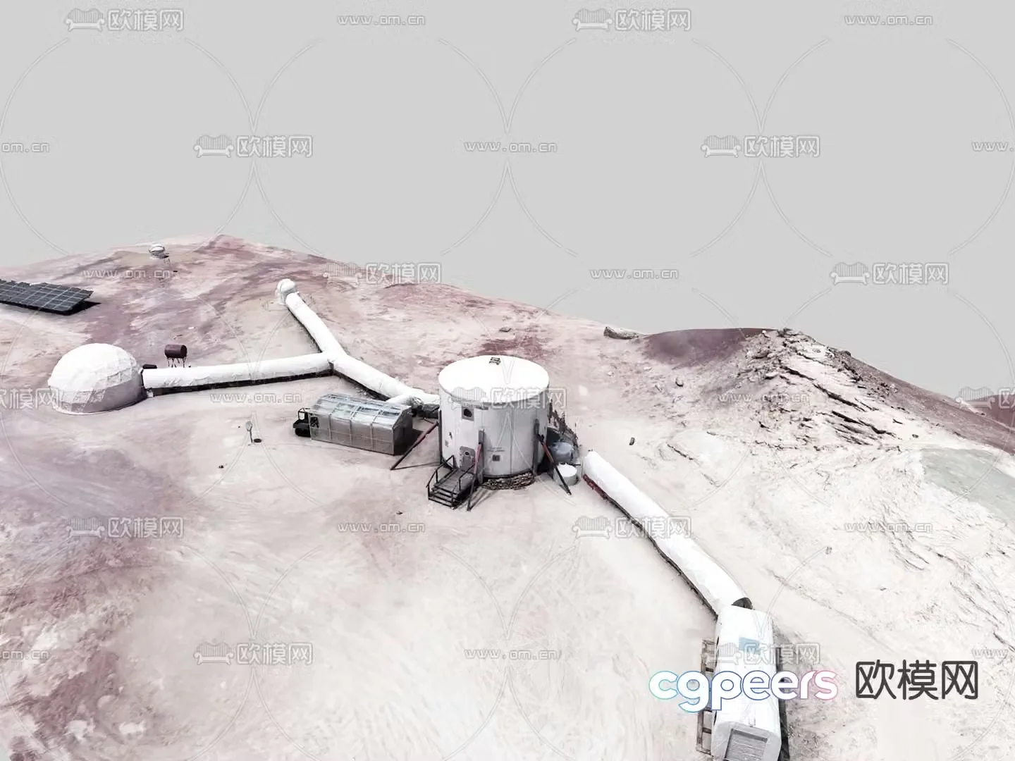 Space base station space station scene 3d model