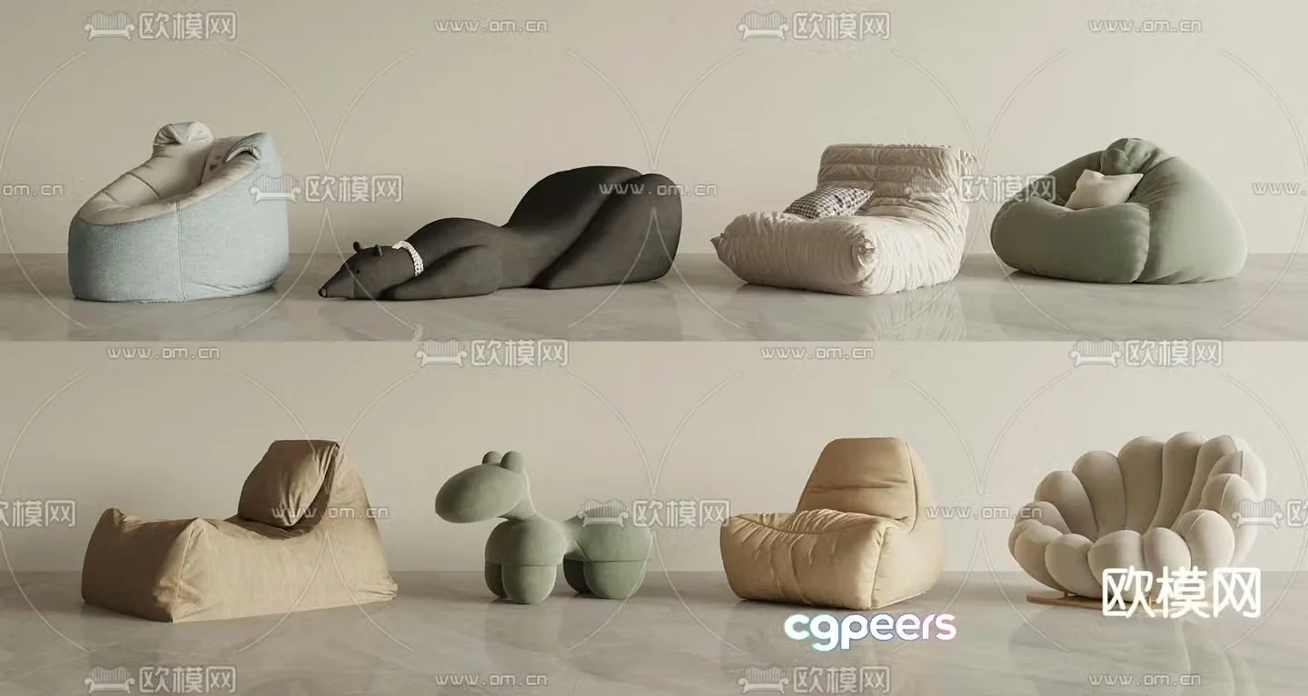 Leisure sofa lazy sofa 3d model